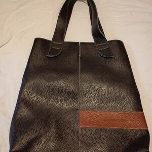 BCBGMaxAzria Dark Brown and Tan Shoulder Bag